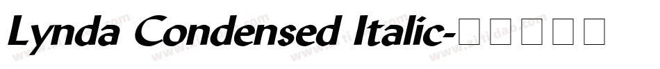 Lynda Condensed Italic字体转换